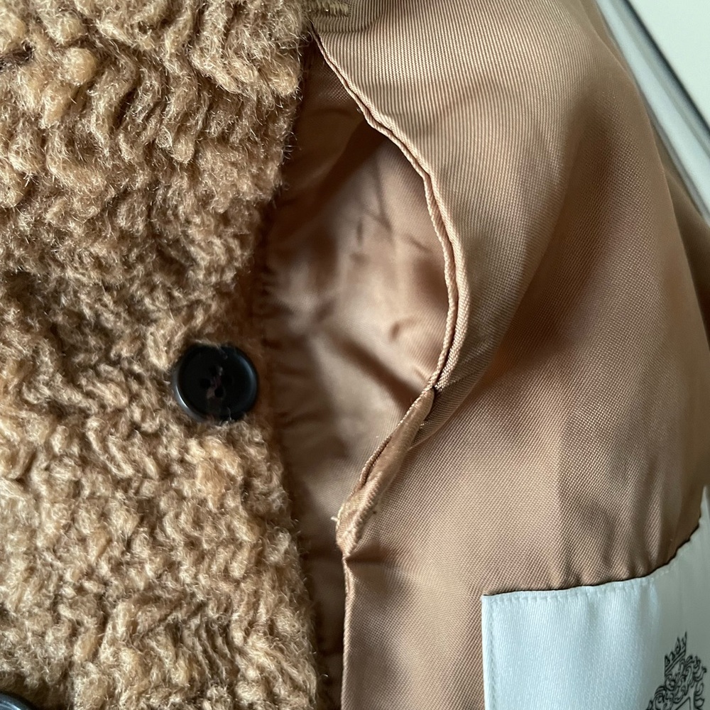 Aritzia Babaton Women's Faux Shearling Double-Breasted Coat - Brown - Picture 6 of 6